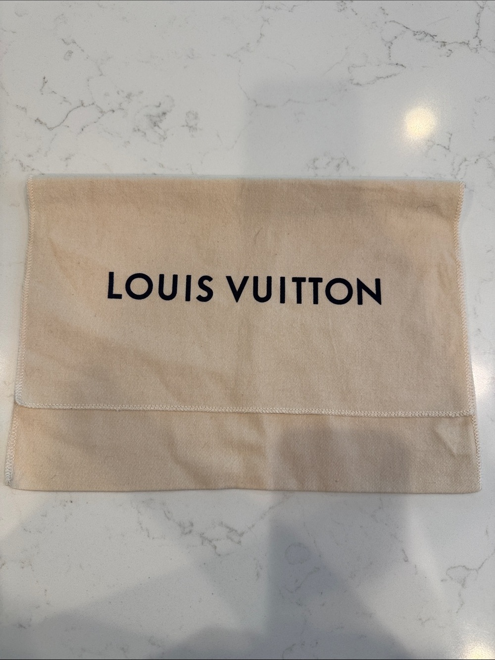 Louis Vuitton Beige Logo Dust Bag